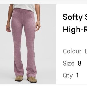 Lululemon Soft Suedey High Waisted Split Flare